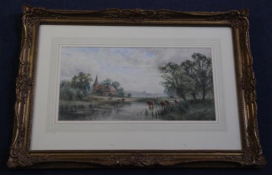 Henry John Kinnaird (1861-1920) Near Bury, Sussex 7.75 x 15.75in.
